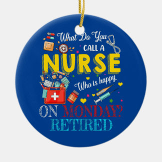 Eine Krankenschwester, die sich in der Nähe von Ru Keramik Ornament