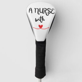 Eine Krankenschwester mit Herz-Golf-Cover Golf Headcover