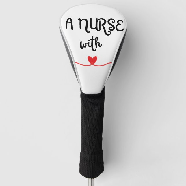 Eine Krankenschwester mit Herz-Golf-Cover Golf Headcover (Vorderseite)