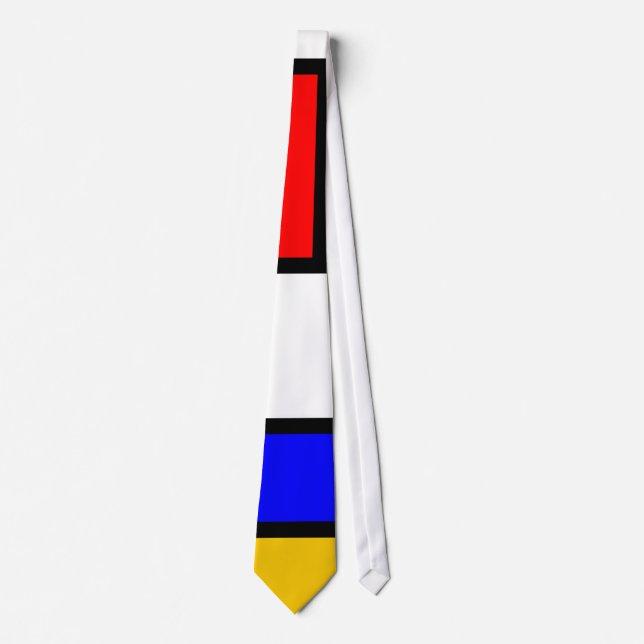 Eine Krawatte Mondrian-Stil abstrakter Kunst (Vorderseite)