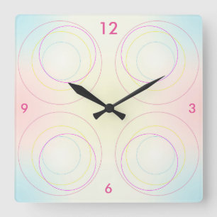 Eine Kreuzung der Kreise Quadratische Wanduhr