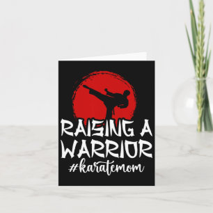 Eine Kriegerin großziehen Karate-Mama Karate-Mutte Karte