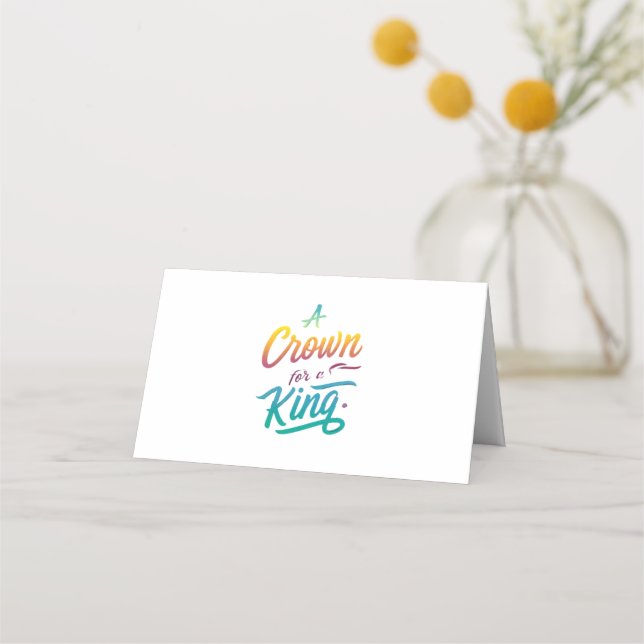 Eine Krone für einen König Platzkarte (Vorderseite)