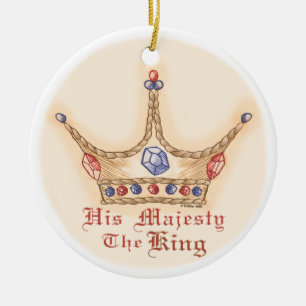 Eine Krone Seiner Majestät König Keramikornament