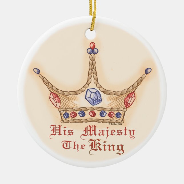 Eine Krone Seiner Majestät König Keramikornament (Vorne)