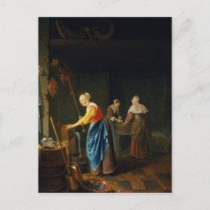 Eine Küchenszene Postkarte