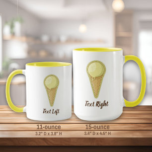 Eine Kugel Eiscreme-Tüte Tasse