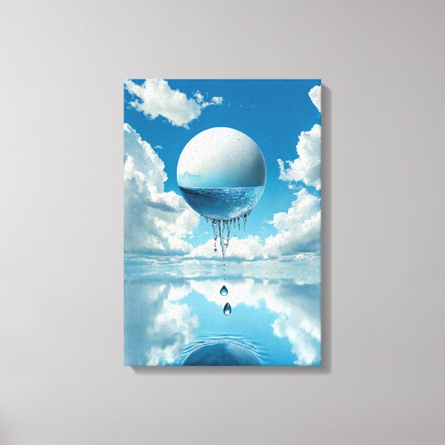 Eine Kugel in Form eines Entwurfs Leinwanddruck (Vorderseite)