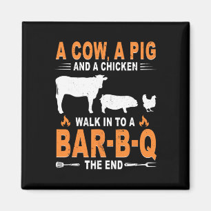Eine Kuh, ein Schwein und ein Huhn gehen in eine R Magnet