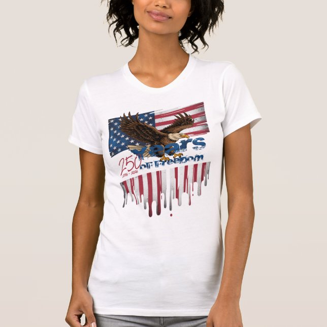 Eine kühne, bedrängte Illustration eines aufstrebe T-Shirt (Vorderseite)