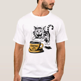 Eine künstlerische Zeichnung einer niedlichen Katz T-Shirt