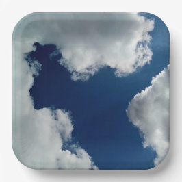 Eine Kurve in den Wolken Pappteller