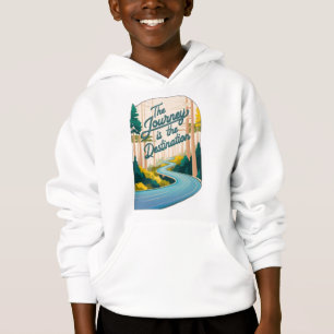 Eine kurvenreiche Straße, die durch den Wald führt Hoodie