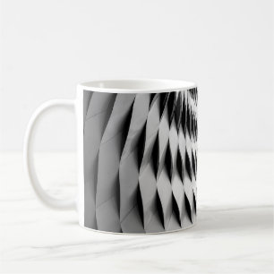 EINE KURVIERTE FASSADE, DIE IN DER WEISSEN LATTICE KAFFEETASSE