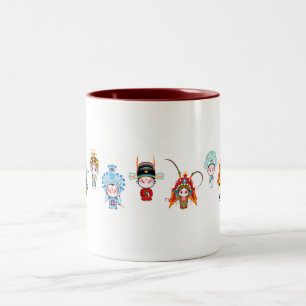 Eine kurze Einleitung zu Peking-Oper Zweifarbige Tasse