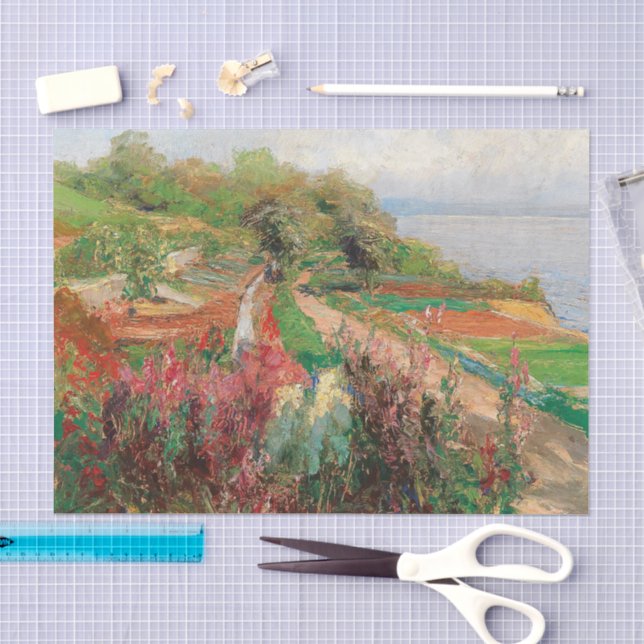 Eine Küstenlandschaft | Olga Wisinger-Florian Seidenpapier (Handwerk)