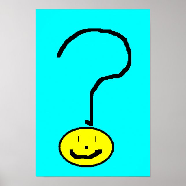 Eine lächerliche Frage Mark Emoji Digital Art von  Poster (Vorne)