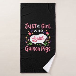 Eine Lady, die Guinea Liebe Schweine Badehandtuch