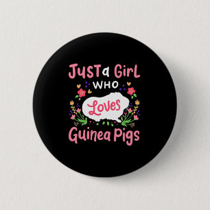 Eine Lady, die Guinea Liebe Schweine Button