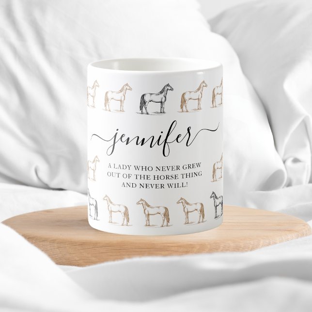 Eine Lady, die nie aus dem Pferd got Kaffeetasse (A Lady who never got out of the Horse Thing Coffee Mug)