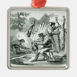 Eine Lager Küche, 1856 Silbernes Ornament