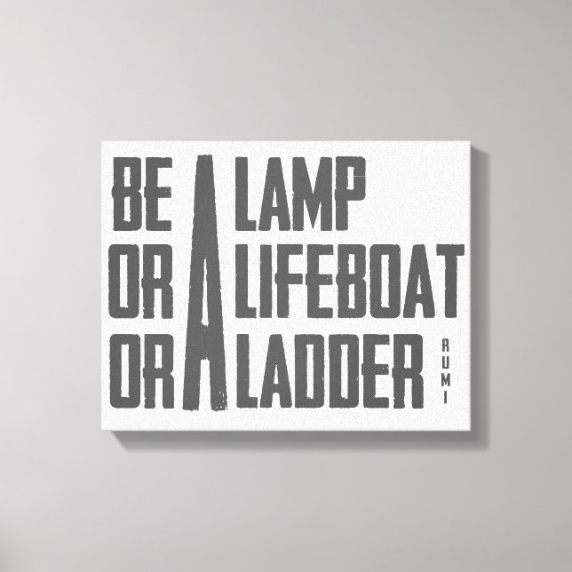 Eine Lampe, ein Rettungsboot, eine Ladung Leinwanddruck (Vorderseite)