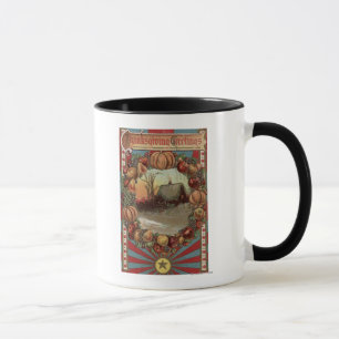 Eine Land-Szene mit Erzeugnis-Grenze Tasse