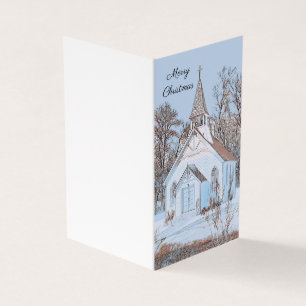Eine Landkirche, eingebettet in den Schnee - Light