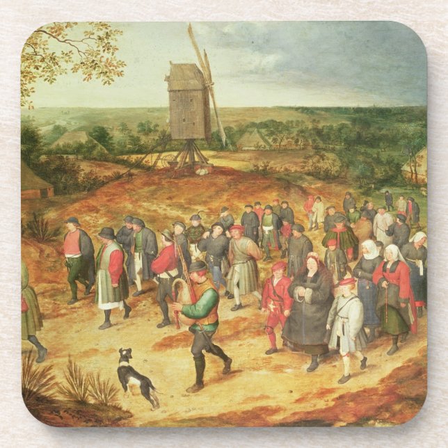 Eine ländliche Hochzeit Getränkeuntersetzer (Vorderseite)