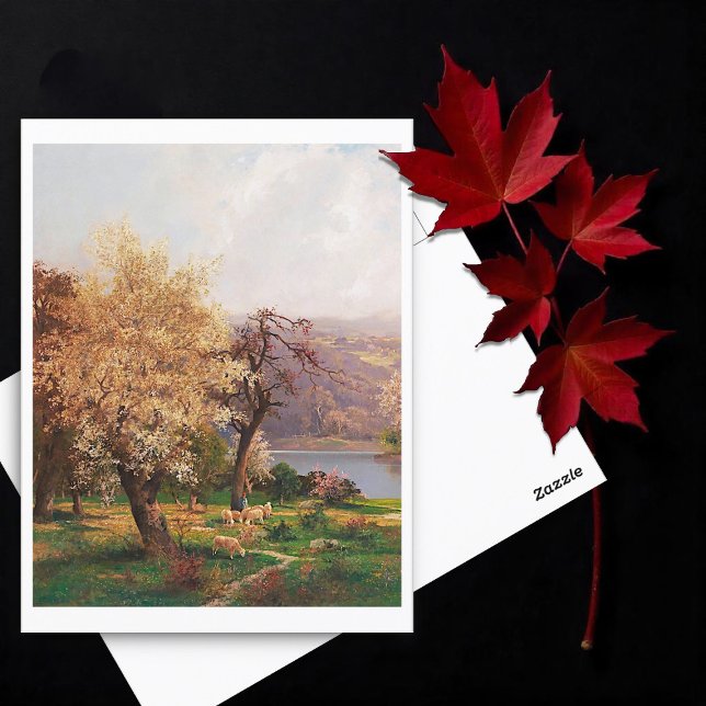 Eine Landschaft im Frühling durch Adolf Kaufmann Postkarte (Von Creator hochgeladen)