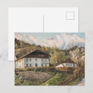Eine Landschaft mit rosa Licht   Landschaft Postkarte