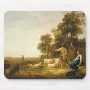 Eine Landschaft mit Schäfern und Shepherdesses Mousepad