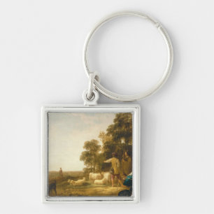 Eine Landschaft mit Schäfern und Shepherdesses Schlüsselanhänger