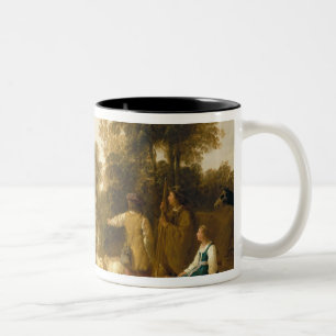 Eine Landschaft mit Schäfern und Shepherdesses Zweifarbige Tasse
