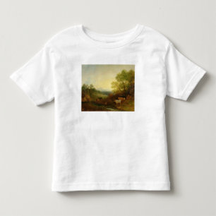 Eine Landschaft mit Vieh und Zahlen durch einen Kleinkind T-shirt