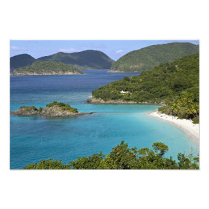 Eine Landschaft von Caneel Bay von einer Straße au Fotodruck