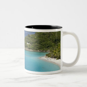 Eine Landschaft von Caneel Bay von einer Straße au Zweifarbige Tasse