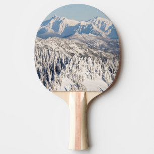 Eine landschaftliche Ansicht von Snowybergen und Tischtennis Schläger