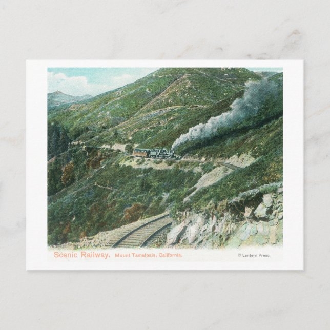 Eine Landschaftliche BahnansichtMt. Tamalpais, CA Postkarte (Vorderseite)