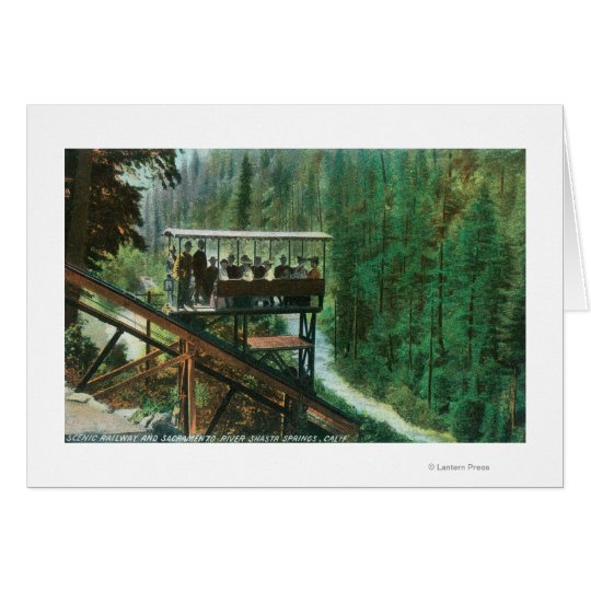 Eine landschaftliche Eisenbahn entlang dem Karte