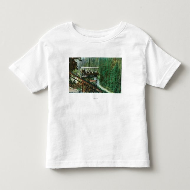 Eine landschaftliche Eisenbahn entlang dem Kleinkind T-shirt (Vorderseite)