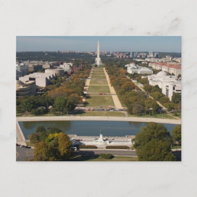 Eine Landschaftsansicht von Washington DC Postkarte (Vorderseite)