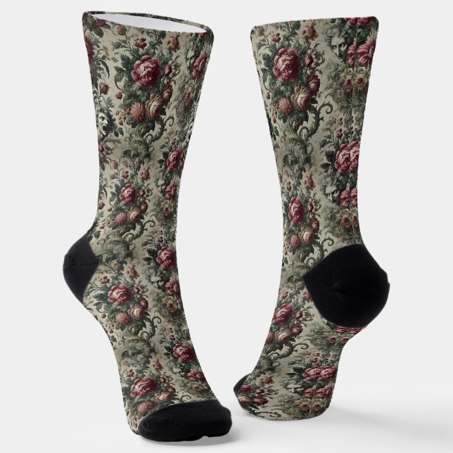 🌹 Eine langsame Vererbung - Gotische Tapestry Socken (Gewinkelt)