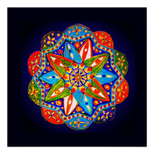 Eine lebendige Mandala Poster