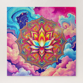 Eine lebendige Mandala- und Lotus-Blume
