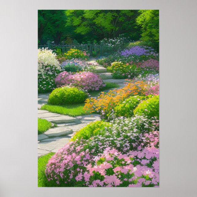 Eine lebendige Oase der Farben und des Lebens Poster (Vorne)