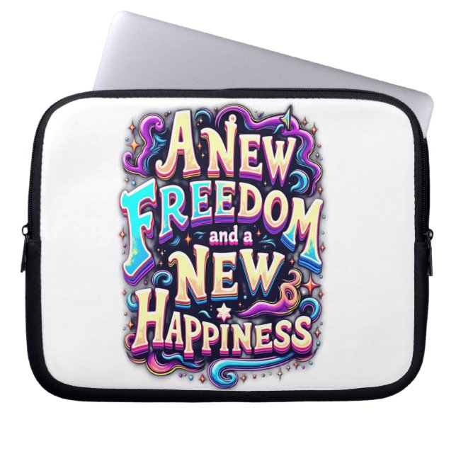 Eine lebendige Reise in Freiheit und Freude Laptopschutzhülle (Vorderseite)