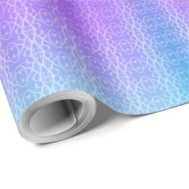 Eine lebendige Rolle Geschenkpapier ausgewickelt (Rolleneckpunkt)