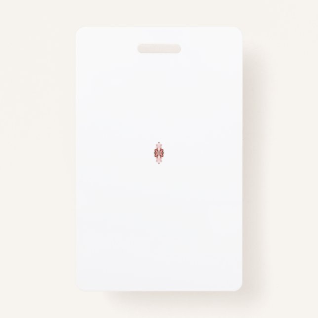 Eine lebendige rote Grafik mit kreativer Blüte Ausweis (Vorderseite)