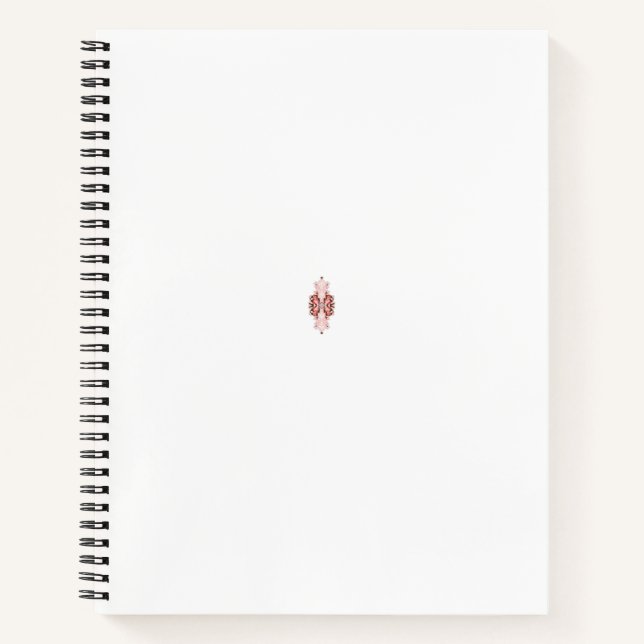 Eine lebendige rote Grafik mit kreativer Blüte Notizbuch (Vorderseite)
